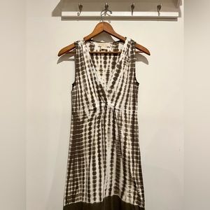 Michael Kors Green and White Tye Dye Dress - Size Small (runs large) 100% Cotton